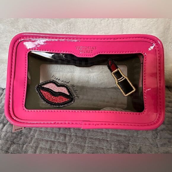 Victoria's Secret Cosmetic Case Clear Pink
Patches Beauty Travel Makeup … - Picture 13 of 17